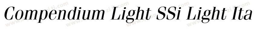 Compendium Light SSi Light Italic字体转换